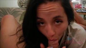 Mi Ha takes your load on her face!