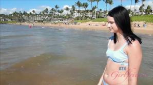 You take Violet to the beach, and the she gets you off at home.